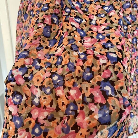 Pink Babydoll Sheer Short sleeve Button Up Size Large - Picture 6 of 10